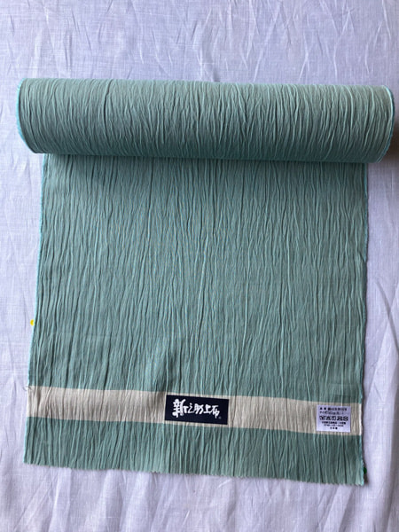 33_07  綿麻着尺反物 無地「ペパーミント」